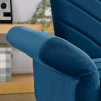 87 Velvet Convertible Folding Sofa Bed with Adjustable Armrests