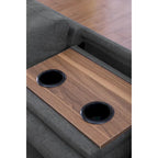 Alger 98-inch Wide Left Hand Facing Sofa with Chaise and Ottoman - 98W x 71D x 33H