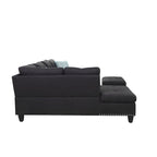 Alger 98-inch Wide Left Hand Facing Sofa with Chaise and Ottoman - 98W x 71D x 33H