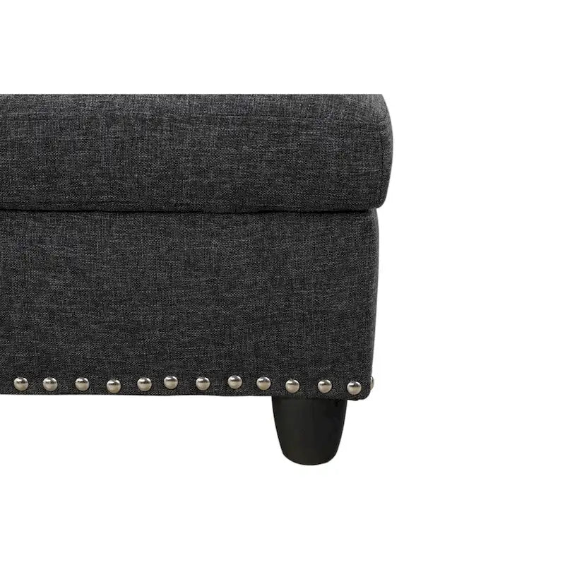 Alger 98-inch Wide Left Hand Facing Sofa with Chaise and Ottoman - 98W x 71D x 33H