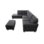 Alger 98-inch Wide Left Hand Facing Sofa with Chaise and Ottoman - 98W x 71D x 33H