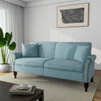 73 Sofa with Nailhead Trim Rolled Arms