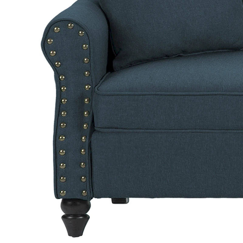 73 Sofa with Nailhead Trim Rolled Arms