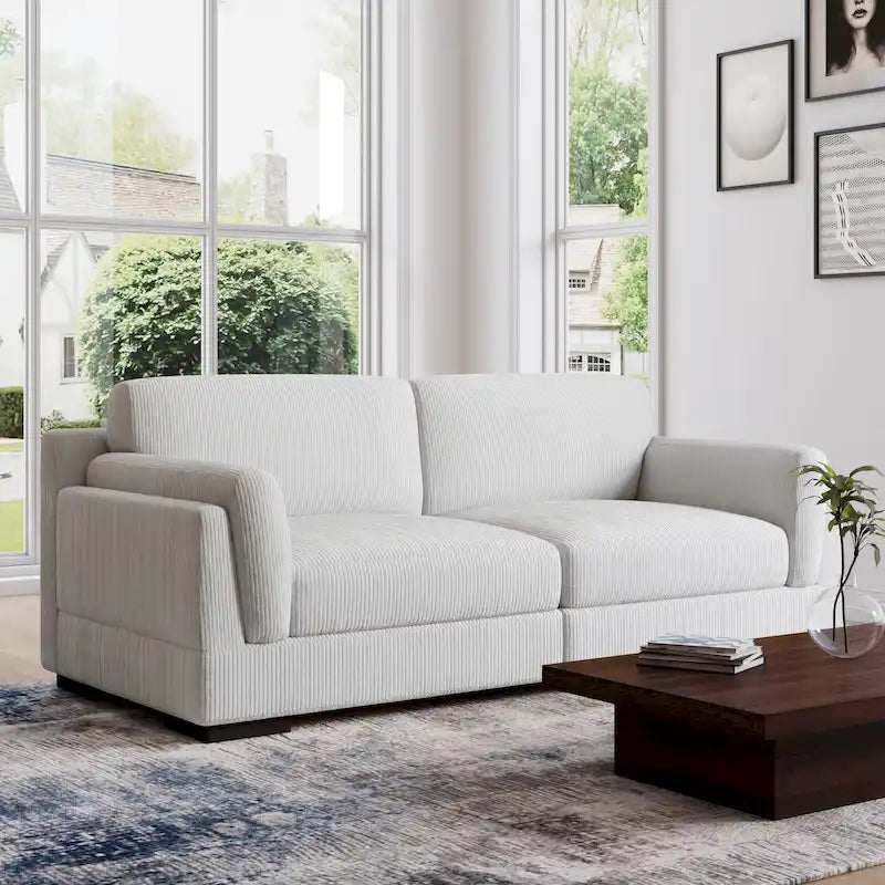 90 Corduroy Modular Sofa Reclining Sectional