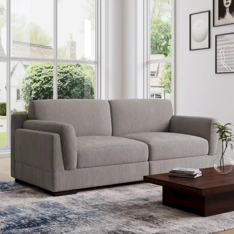 90 Corduroy Modular Sofa Reclining Sectional