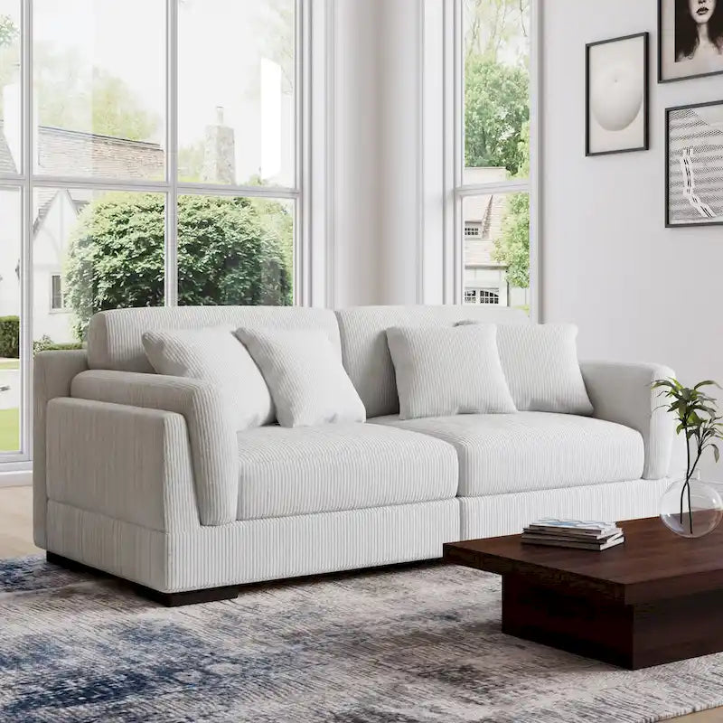 90 Corduroy Modular Sofa Reclining Sectional