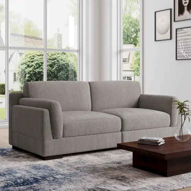 90 Corduroy Modular Sofa Reclining Sectional