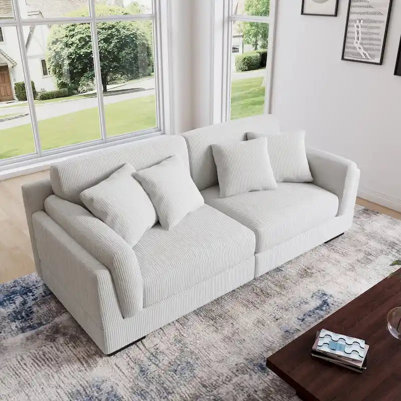 90 Corduroy Modular Sofa Reclining Sectional