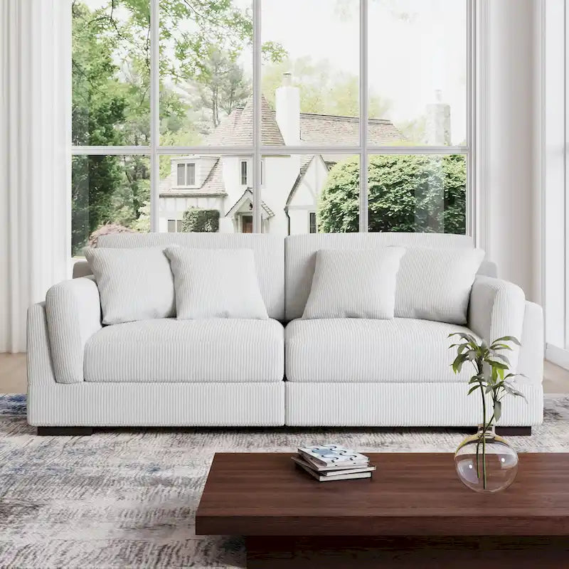 90 Corduroy Modular Sofa Reclining Sectional