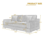 90 Corduroy Modular Sofa Reclining Sectional