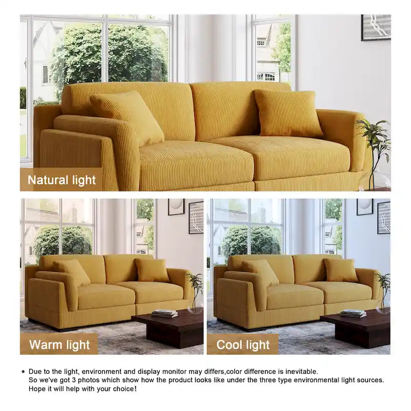 90 Corduroy Modular Sofa Reclining Sectional