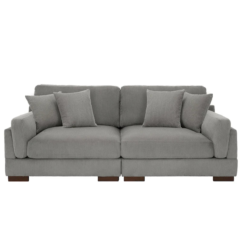 90 Corduroy Modular Sofa Reclining Sectional