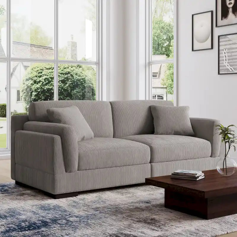 90 Corduroy Modular Sofa Reclining Sectional