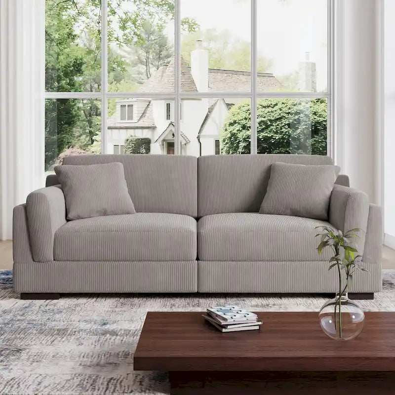 90 Corduroy Modular Sofa Reclining Sectional