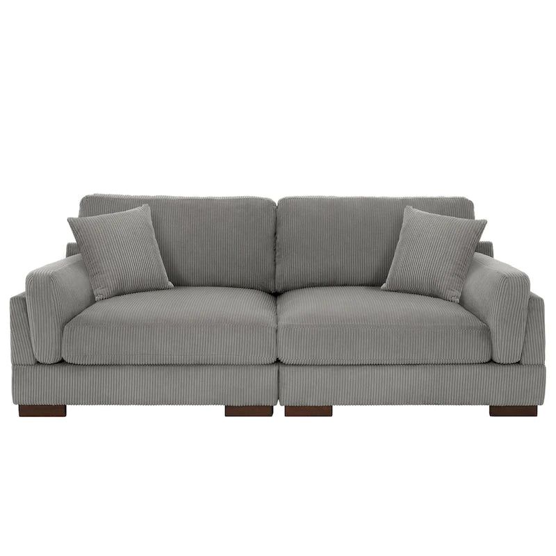 90 Corduroy Modular Sofa Reclining Sectional