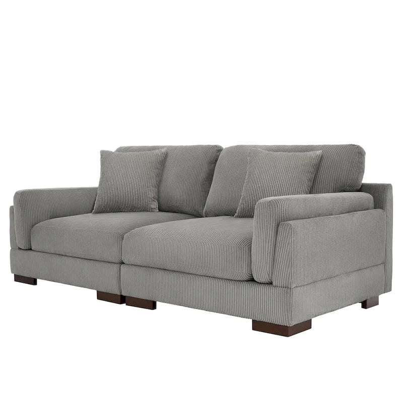 90 Corduroy Modular Sofa Reclining Sectional