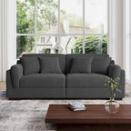 90 Corduroy Modular Sofa Reclining Sectional