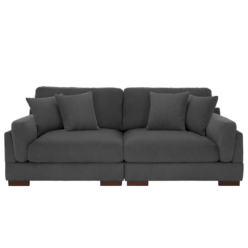 90 Corduroy Modular Sofa Reclining Sectional