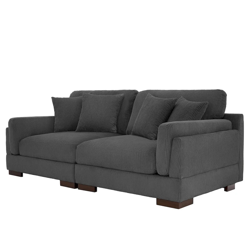 90 Corduroy Modular Sofa Reclining Sectional