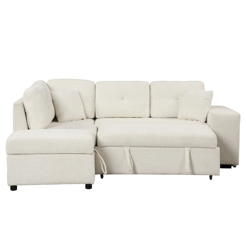 87.7 Convertible Sectional Pull Out Sofa Bed