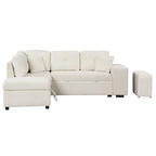 87.7 Convertible Sectional Pull Out Sofa Bed