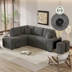 87.7 Convertible Sectional Pull Out Sofa Bed