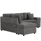 87.7 Convertible Sectional Pull Out Sofa Bed