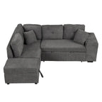 87.7 Convertible Sectional Pull Out Sofa Bed