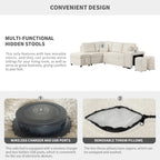 87.7 Convertible Sectional Pull Out Sofa Bed