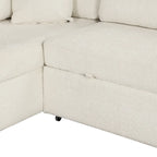 87.7 Convertible Sectional Pull Out Sofa Bed