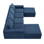 Modular U Shaped Sectional Sofa,Luxury Chenille Floor Couch Set