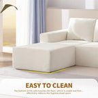 Modular U Shaped Sectional Sofa,Luxury Chenille Floor Couch Set