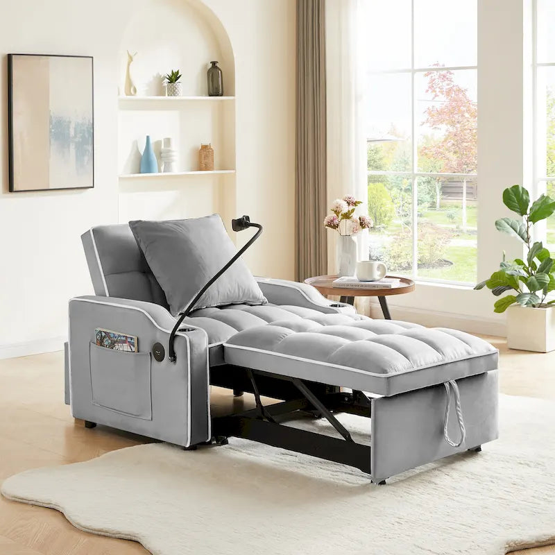 Convertible Sleeper Chair Sofa Bed Adjustable
