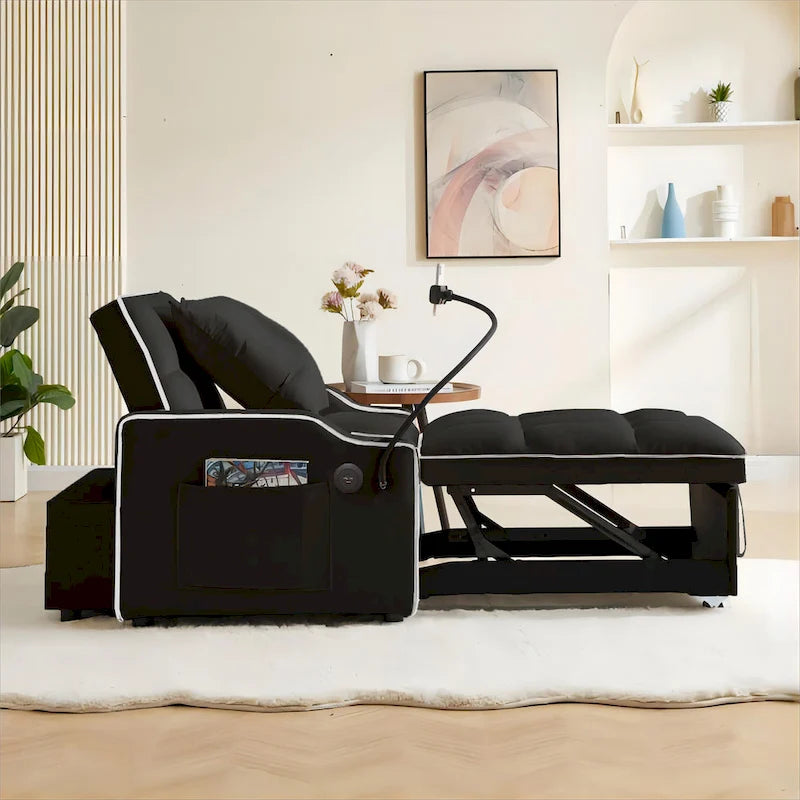 Convertible Sleeper Chair Sofa Bed Adjustable