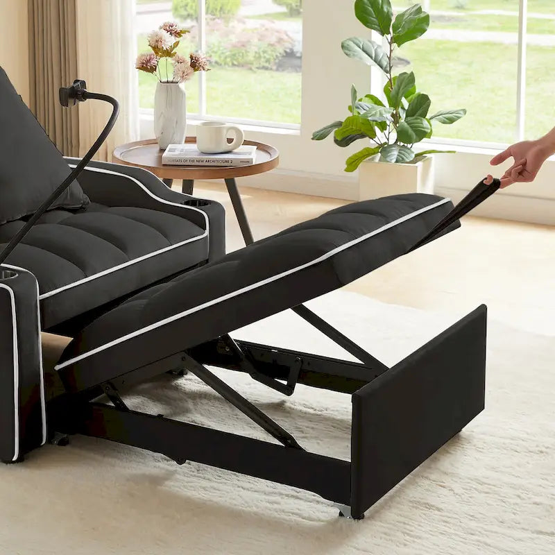 Convertible Sleeper Chair Sofa Bed Adjustable