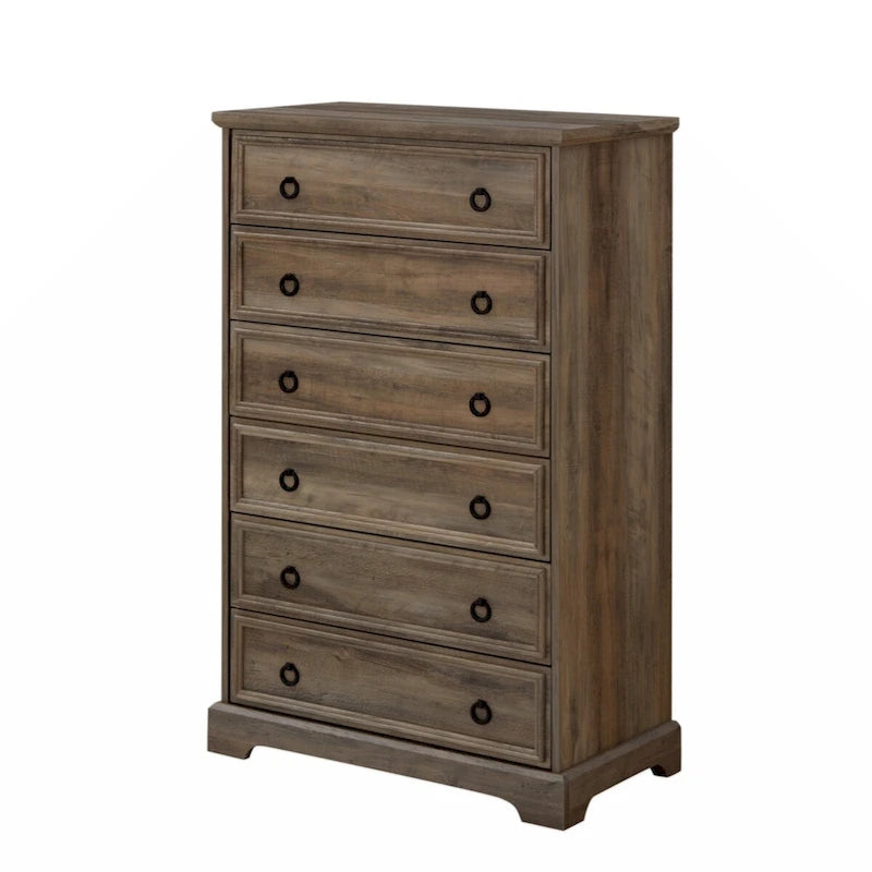 Modern 6 Drawer Dresser, Dressers for Bedroom, Tall Chest of Drawers Closet Organizers & Storage Clothes