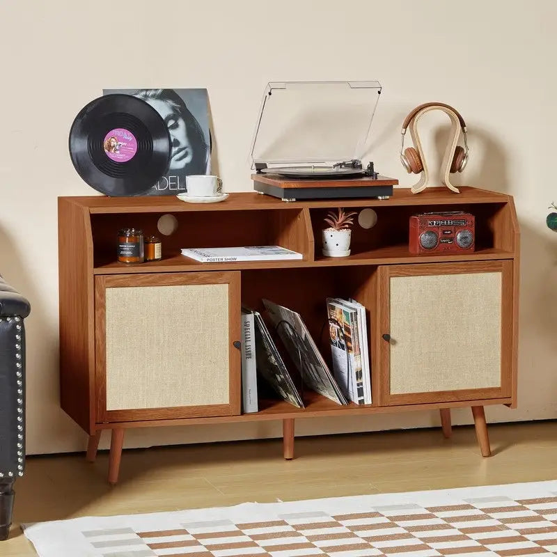 Large Record Player Stand - 48.42D x 15.74W x 29.52H