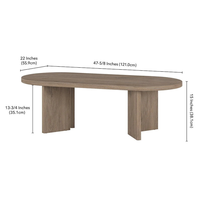 Alma 48 Wide Oval Coffee Table - 47.63 Wide