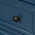 Solid Pine Wood End Table with Pull-out Tray and 3 Drawer, Easy Assembly