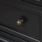 Solid Pine Wood End Table with Pull-out Tray and 3 Drawer, Easy Assembly