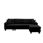 Sectional Sofa Living Room with L Shape Chaise Lounge and cup holder