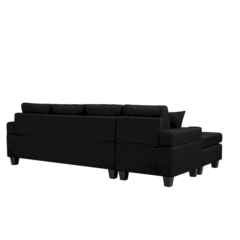 Sectional Sofa Living Room with L Shape Chaise Lounge and cup holder