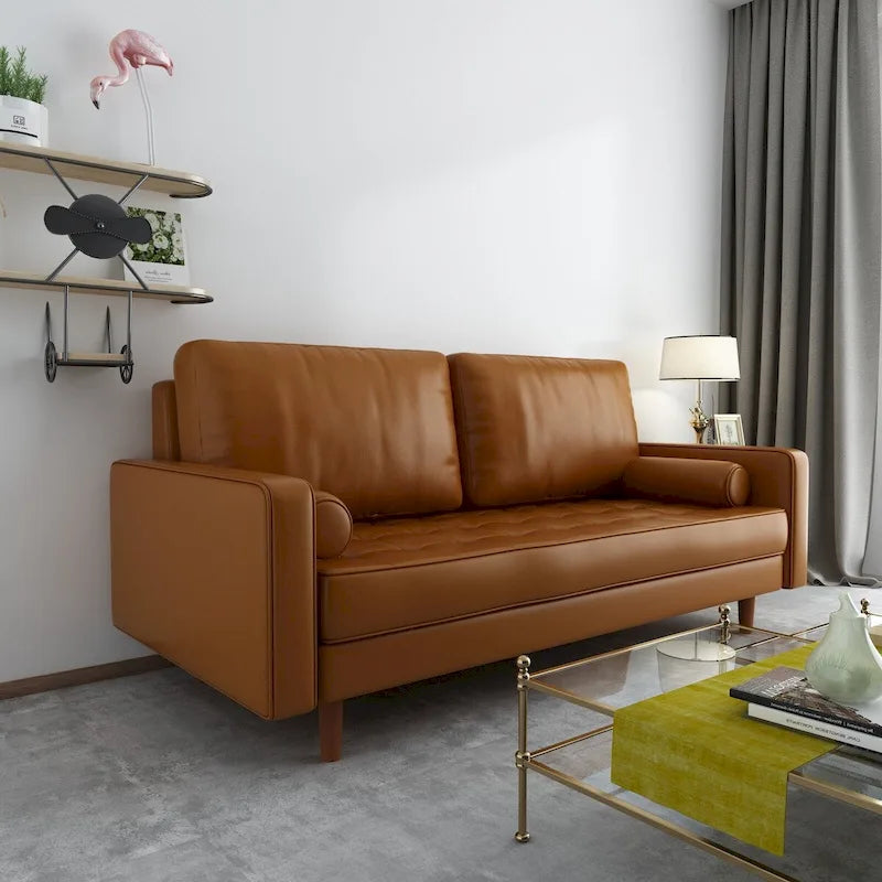 Aisha 70 Faux Leather Sofa