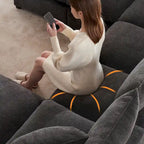 Modern 6-Seat Free Combination U-Shaped Modular Sofa, Sectional Couch Set with 2 Pillows