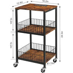 3 Tier Side Table with Charging Station