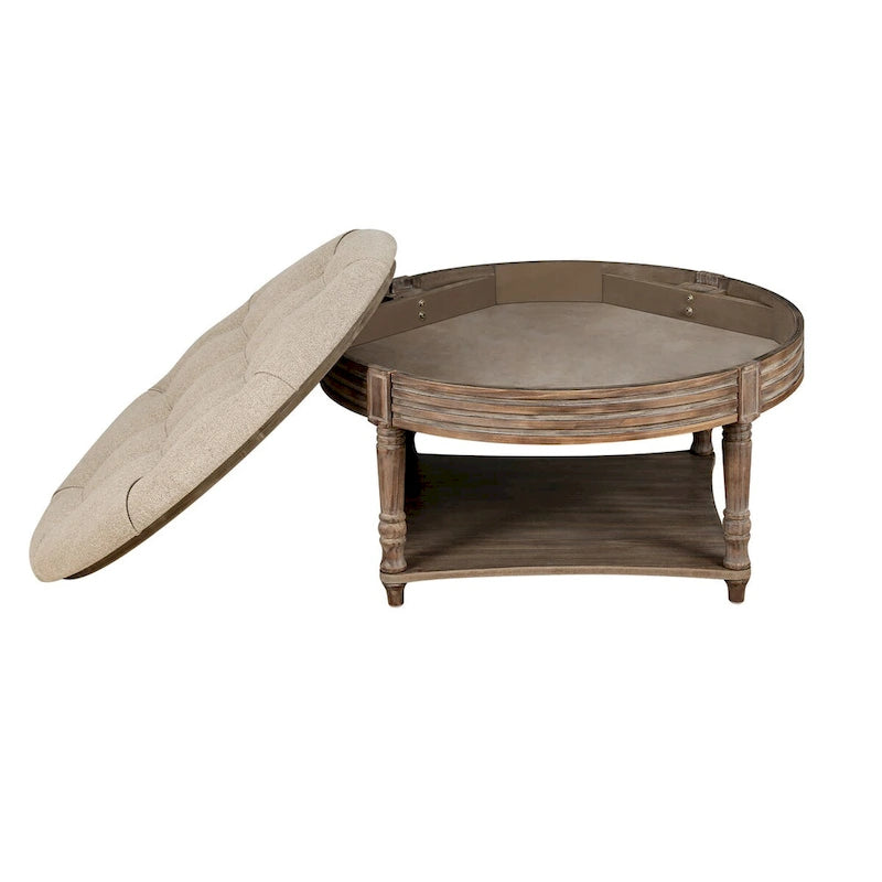 Large Round Ottoman Coffee Table