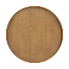 Round Cane Coffee Table with PE Rattan Side