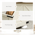 Farmhouse Coffee Table with Storage for Living Room