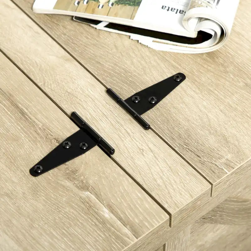 Farmhouse Coffee Table with Storage for Living Room