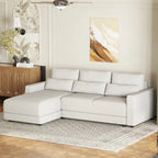 92.9W L-shaped Modular Sectional Sofa with Cushions and 3 Pillows
